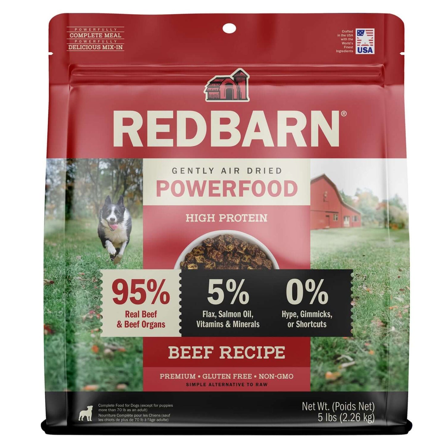 Air Dried Powerfood High Protein Beef Recipe - 5 lb Bag