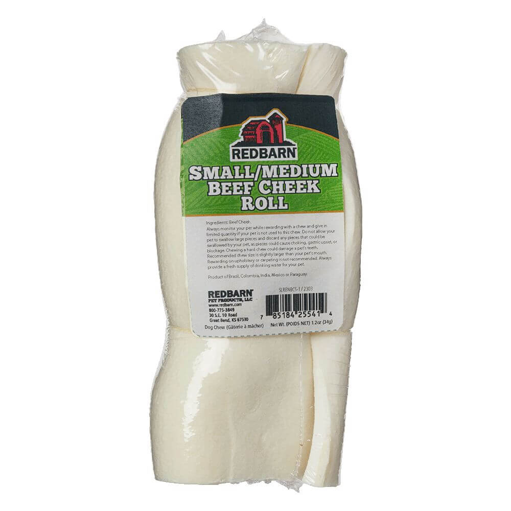 123 Treats Beef Basted Cheek Chews For Dogs - 2 Pounds - Long-Lasting, All-Natural Dog Treat