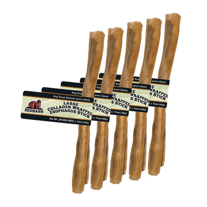 Pack of 5 Collagen Wrapped Esophagus Stick