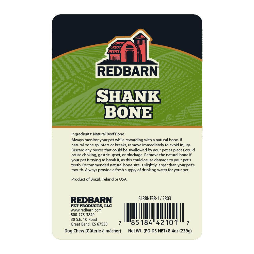 Redbarn Shank Bone - Safety Warning Label