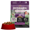 Redbarn Gently Air Dried Powerfood Skin & Coat Health Lamb &  Fish Recipe with a bowl of the Air Dried Food on a white background