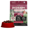 Redbarn Gently Air Dried Powerfood Healthy Puppy Beef & Lamb Recipe with a bowl of the Air Dried Food on a white background
