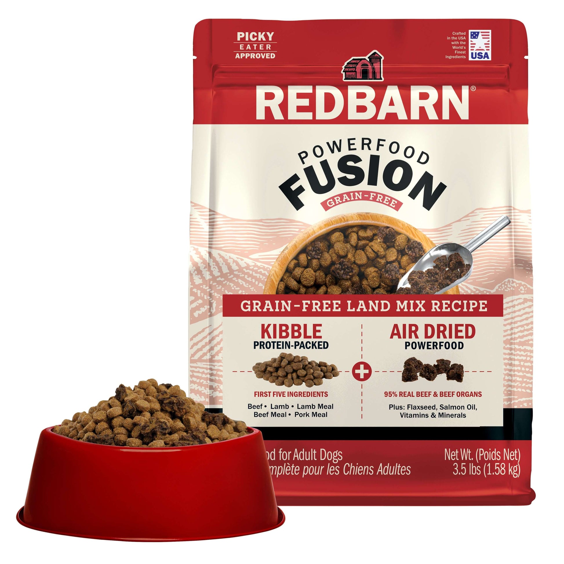 Redbarn Powerfood Fusion Grain-Free Land Mix Recipe Dry Dog Food