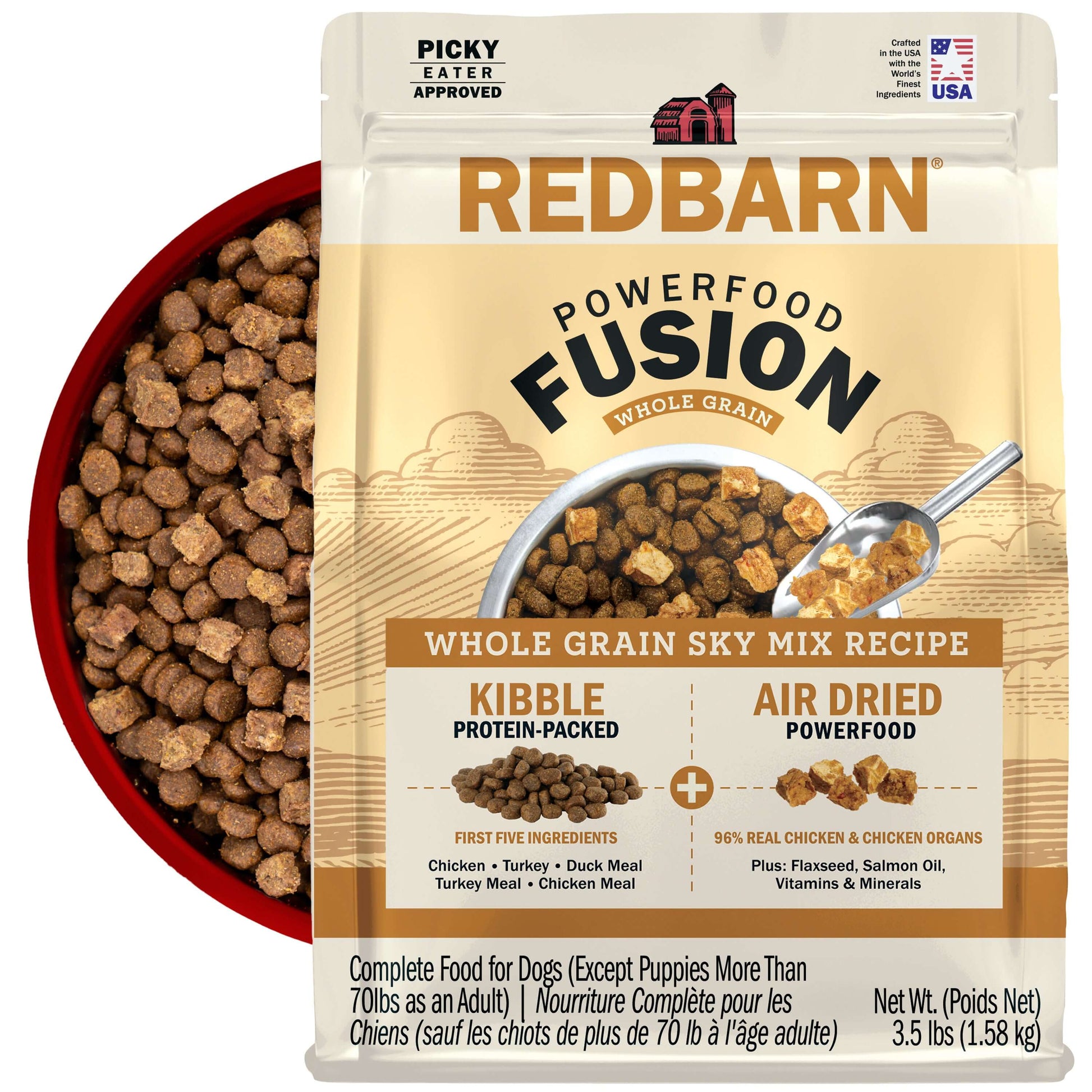 Redbarn Powerfood Fusion Whole Grain Sky Mix Recipe Dry Dog Food