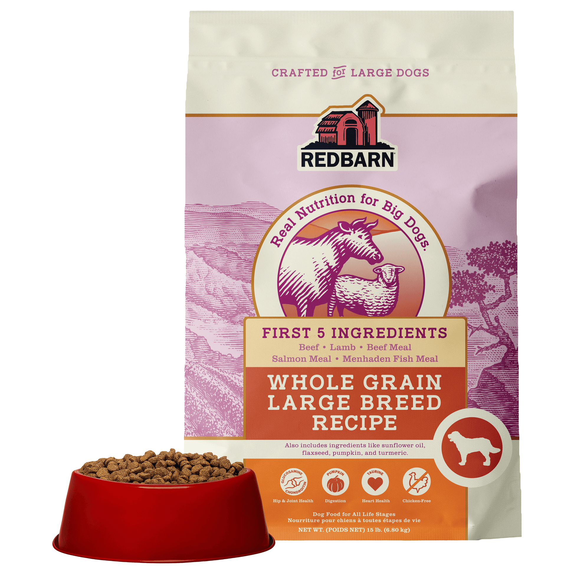Redbarn First-Five Whole Grain Large Breed Kibble