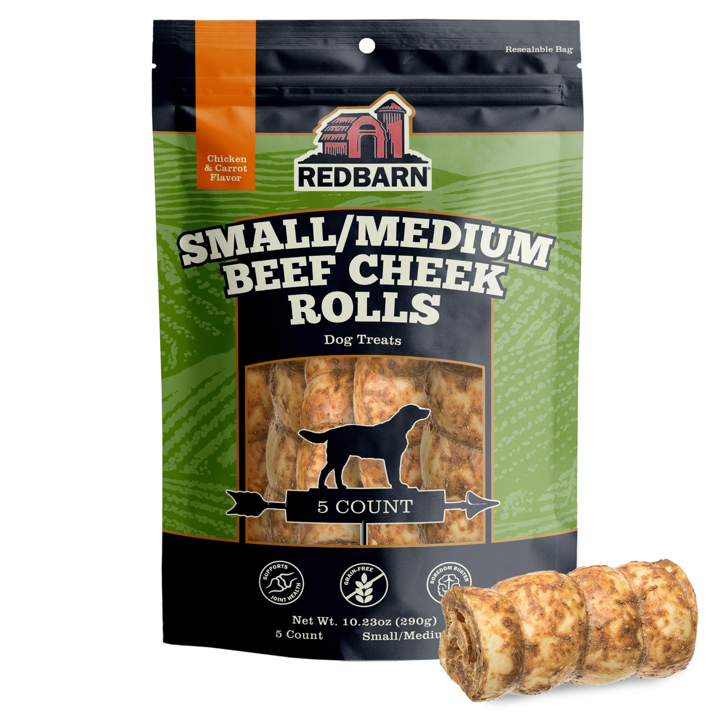 Glazed Beef Cheek Rolls - Chicken and Carrot Flavor