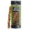 Redbarn 7 Inch Bully Braids dog chew packaging with a single chew displayed.