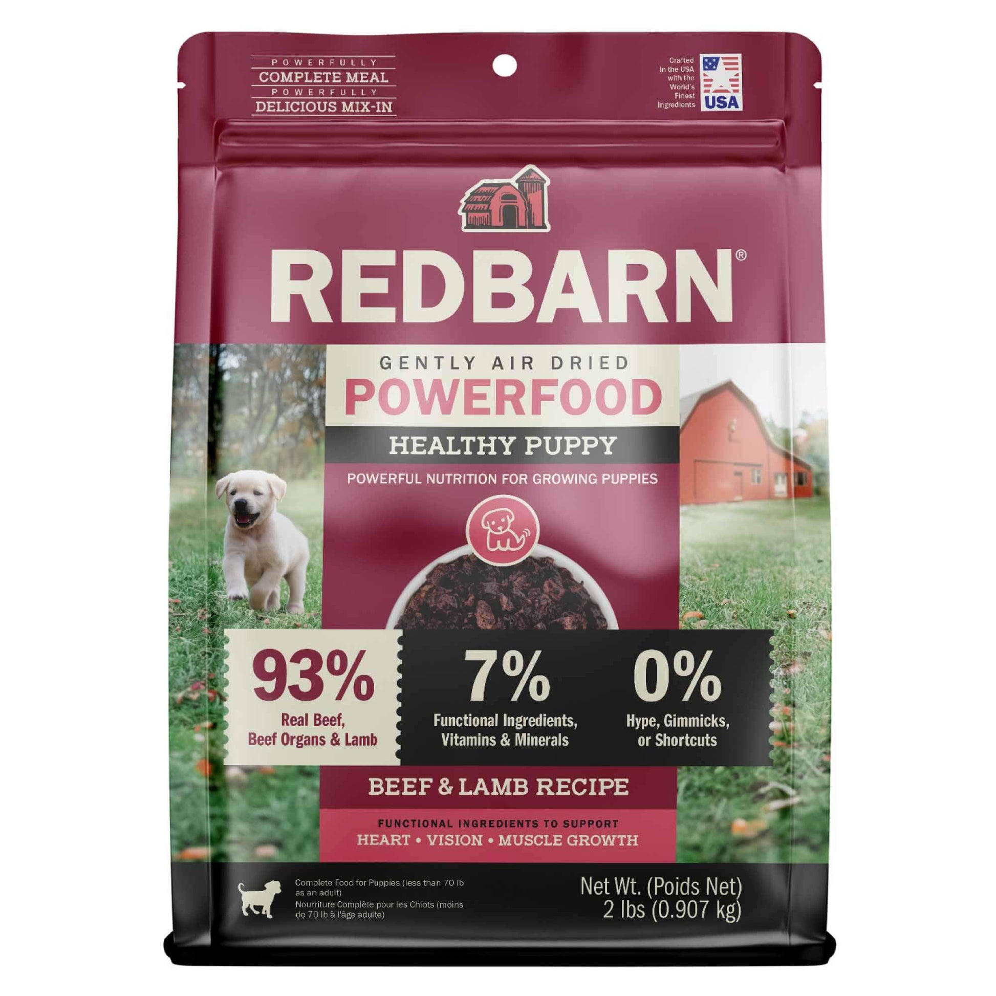 Redbarn Air Dried Powerfood Healthy Puppy Beef & Lamb Recipe Dry Dog Food