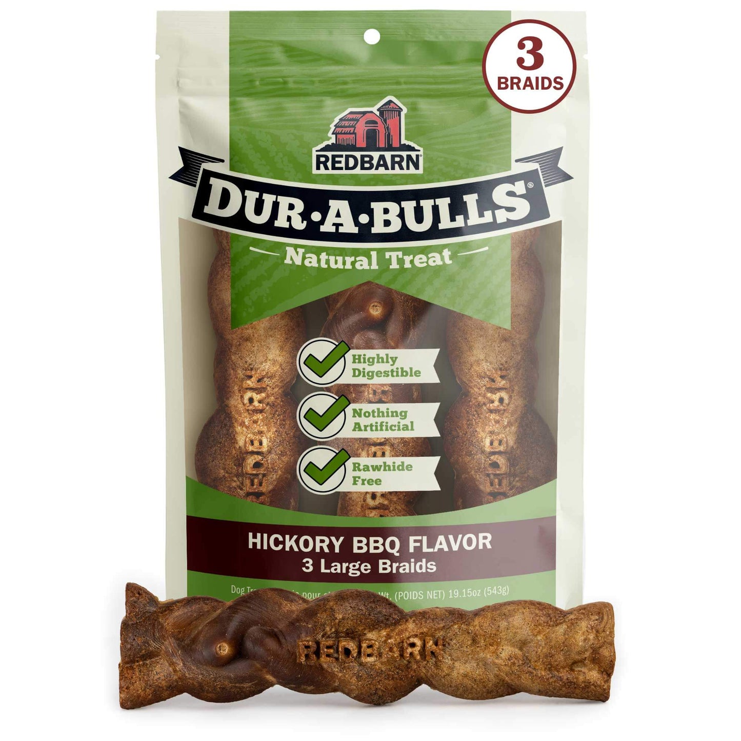Cover Image of Redbarn Dur-A-Bulls - 3 Pack Braid