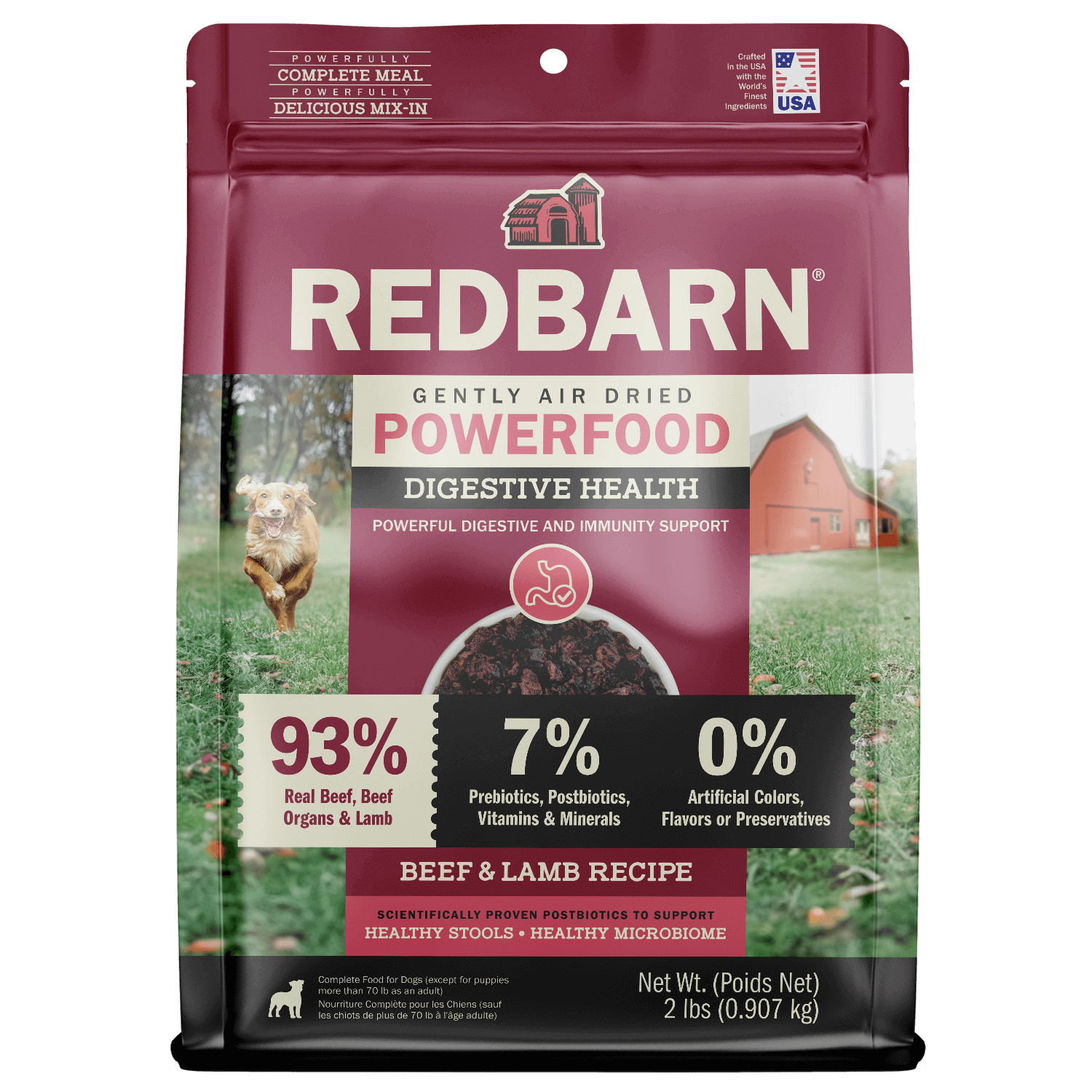 Cover Image of Redbarn Air Dried Powerfood Digestive Health Beef & Lamb Recipe