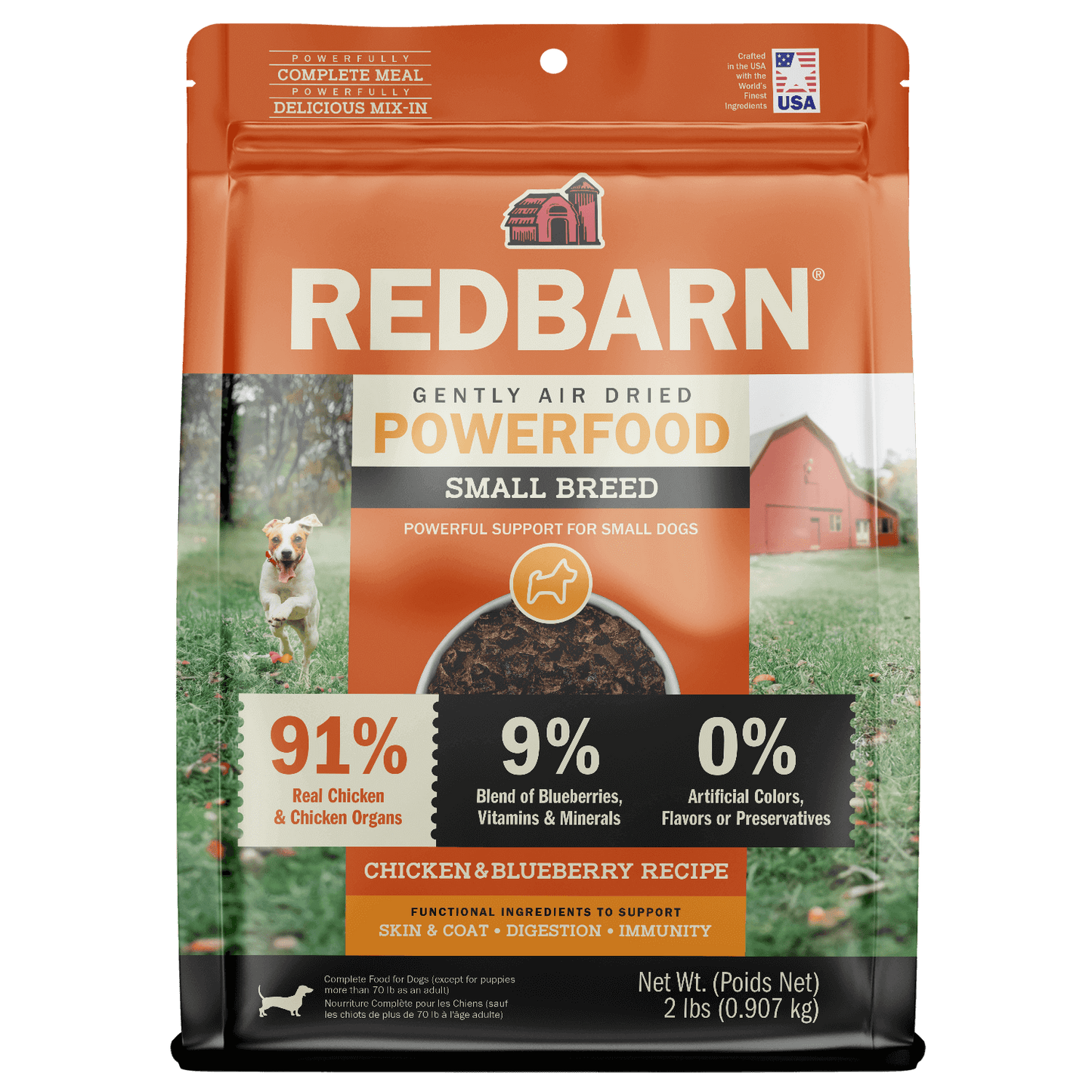 Cover Image of Redbarn Air Dried Powerfood Small Breed Chicken & Blueberry Recipe