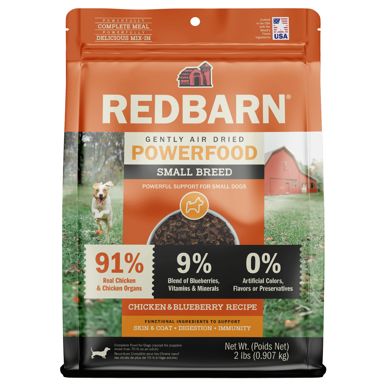 Cover Image of Redbarn Air Dried Powerfood Small Breed Chicken & Blueberry Recipe