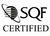 White geometric pattern on a black background